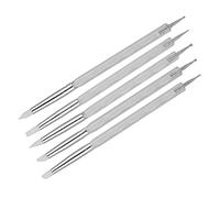 HUSHUI Ensemble de Stylos à Points pour Nail Art, 5 Pièces, Poignée en Acrylique à Double extrémité, Design Exquis pour la Décoration des Ongles à Faire Soi-même (Blanche)