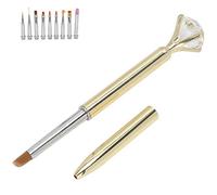HUSHUI Ensemble de Stylos de Peinture pour Nail Art, avec 10 Têtes Remplaçables, Outils de Manucure de Haute qualité pour un Nail Art Parfait à la Maison (Or)