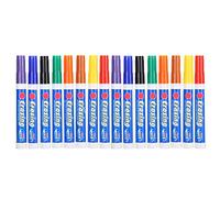 HUSHUI Ensemble de Stylos Effaçables pour Tableau, 8 Marqueurs Colorés, Faciles à écrire et à Effacer pour une Utilisation à L'école et au Bureau, Comprend 16 Pièces