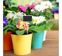 HUSHUI Ensemble D'étiquettes de Plantes en Bois, 10 Pièces, Mini Tableaux Noirs Durables pour L'artisanat de Jardin et les Fêtes de Mariage, 9,6 Pouces de Hauteur