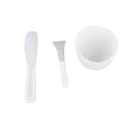 HUSHUI Ensemble D'outils de Bricolage, 3 Pièces, Kit de Spatule et Brosse en Silicone pour Mélanger les Masques Faciaux, avec un Matériau Doux pour la Peau pour le Bricolage de Films