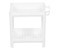HUSHUI Étagère de Tour de Salle de Bain, Organisateur de Support de Rangement Autoportant en Plastique, Étagère Multifonctionnelle pour Salon, Chambre à Coucher, Cuisine (2