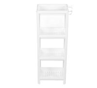 HUSHUI Étagère de Tour de Salle de Bain, Organisateur de Support de Rangement Autoportant en Plastique, Étagère Multifonctionnelle pour Salon, Chambre à Coucher, Cuisine (4