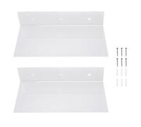 HUSHUI Étagères Flottantes Murales, 2 Paquet étagère à Affichage Mural en Acrylique avec Bords Polis pour la Salle de Bain Chambre Cuisine (Transparent)