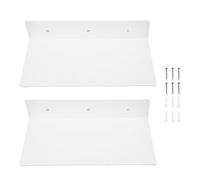 HUSHUI Étagères Flottantes Murales, 2 Paquet étagère à Affichage Mural en Acrylique avec Bords Polis pour la Salle de Bain Chambre Cuisine (Blanc)