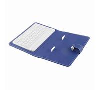 HUSHUI Étui Universel pour Clavier Bluetooth avec Support pour Téléphones et iOS, Compact et Léger, Cuir PU de qualité Supérieure, 4,5'' - 6,8'' (Bleu)
