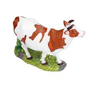 HUSHUI Figurine de Vache en Résine, Sculpture de Vache Réaliste Peinte à la Main avec Matériau, pour la Décoration de la Maison, du Jardin et de la Chambre à Coucher (Vache Levant Les Yeux)