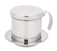 HUSHUI Filtre à café en Acier Inoxydable, Cafetière Goutte à Goutte Vietnamienne avec écran à Mailles Fines pour un café Doux et Lisse, Amovible, Passe au Lave-vaisselle pour la Maison, (Argent