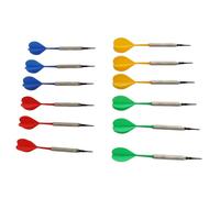 HUSHUI Fléchettes à Pointe Souple 12 Pièces, Jeu de Fléchettes en Plastique Flexible et Sûr avec 100 Pointes de Remplacement pour Jeux de Fléchettes électroniques en Plastique