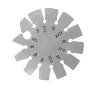 HUSHUI Gabarit de Jauge D'angle, Jauge D'angle de Hache en Acier Inoxydable, Détecteur D'angle de Jauge Biseautée de Forme Ronde pour Lames de Travail du Bois, Ciseaux, Avions