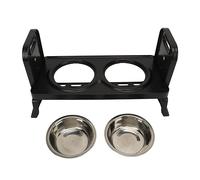 HUSHUI Gamelles Surélevées pour Chiens avec Conception Anti-déversement pour Petits Chiens, Ensemble de Gamelles Doubles en Acier Inoxydable à Hauteur Réglable