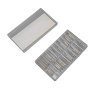 HUSHUI Goupille Fendue de Montre en Acier Inoxydable, Boîte de Rangement Transparente avec 20 Tailles pour la Réparation de la Montre et Le Remplacement des Maillons (Demi-Taille de 0,9 mm (7,5 à