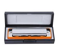 HUSHUI Harmonica Blues avec un Beau Son pour Débutants et Professionnels en b, Orgue Buccal 10 Trous, Résine ABS, Disponible en Noir/blanc/orange/bleu (Orange)