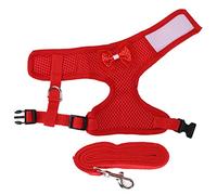 HUSHUI Harnais et Laisse de Poulet Réglables, Gilet Confortable et Respirant pour Poulets de Compagnie, Marche en Plein Air, Petite Taille, 1 unité (Rouge)