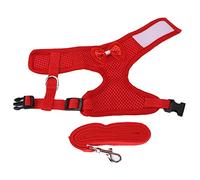 HUSHUI Harnais et Laisse de Poulet Réglables, Gilet Confortable et Respirant pour Poulets de Compagnie, Marche en Plein Air, Petite Taille, 1 unité (Rouge)