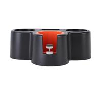 HUSHUI Hauteur Réglable Coffee Portafilter Stand, Organisateur de la Station de Tamponnage de café pour 51 Mm 53 Mm 58 Mm Portafilter Coffee Tamper (Noir)