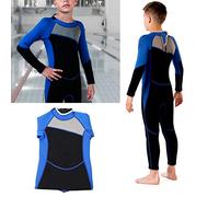 HUSHUI HISEA Combinaison de Plongée en Néoprène à Manches Longues pour Enfant de 3 à 12 Ans (M125 Taille 10)