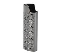 HUSHUI Housse de Protection pour Briquet, étui pour Briquet en Métal avec Motif en Relief Vintage et Ajustement sécurisé, pour Briquets Standard (Noire)