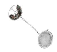 HUSHUI Infuseur à Boule de thé avec Pendentif en Chaîne, Design Durable et élégant pour le thé en Vrac, Filtre à en Maille D'acier Inoxydable 304, Idéal pour la Maison et le Bureau, 1 X Infuseur à