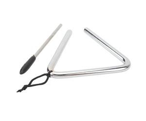 HUSHUI Instrument de Percussion Triangulaire en Acier Inoxydable, Outil Sonore Clair de 4 Pouces pour la Musique du Dîner et L'éducation de la Petite Enfance