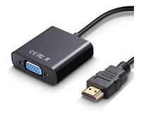 HUSHUI Interface Multimédia HD vers Convertisseur VGA, Haute Définition, Antirouille, plaqué Or pour Ordinateur Portable avec Résolution 1080P