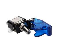 HUSHUI Interrupteur à Bascule LED 16mm, Bouton-poussoir de Verrouillage Durable, Commande pour Interrupteur Métallique Automobile 12V