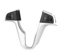 HUSHUI Interrupteur de Commande Audio au Volant Gauche Droite pour Accent RB 2011 - 2017, Plastique Technique D'accès Facile, 1 Paire (Pas de rétroéclairage bleu Bluetooth)