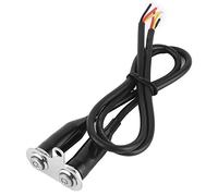 HUSHUI Interrupteur de Guidon de Moto à LED en Acier Inoxydable 12 V pour Modification Générale de Moto Rétro, Interrupteur de Commande de Lumière Bleue pour Phares Antibrouillard, Projecteurs, Feux