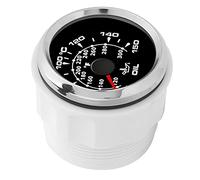 HUSHUI Jauge de Température D'huile 52 Mm, Cadran Noir, Lunette Argentée avec 8 Couleurs de Rétroéclairage pour Modification Automobile et Machines, 361-19 Ohm, 50-150 ℃
