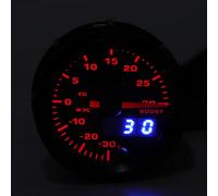 HUSHUI Jauge Turbo Boost Universelle Haute Précision 52mm/2,0 Pouces, Affichage de la Pression du Moteur pour les Amateurs de Voitures, ABS Noir