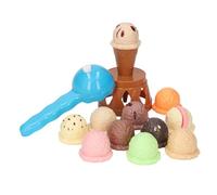HUSHUI Jeu de Cornet de Crème Glacée, Ensemble d'apprentissage coloré pour Enfants de 2 à 4 Ans, avec 12 Saveurs et Accessoires