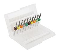 HUSHUI Jeu de Micro-embouts Hélicoïdaux, 10 Pièces, Forets Durables en Acier au Tungstène pour la Réparation de Précision des PCB 2.1-3.0mm