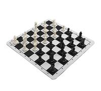 HUSHUI Jeu D'échecs Standard International avec Grandes Pièces en Plastique pour Utilisation Intérieure et Extérieure, 24 X 24 Cm, Facile à Transporter