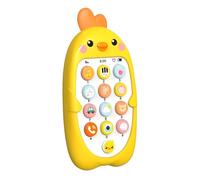 HUSHUI Jouet de Téléphone pour bébé, Son de Musique Mignon, Jouet Bilingue pour bébé pour L'éducation Précoce et Le Jeu, Matériau en Silicone ABS Non Toxique, Taille Compacte