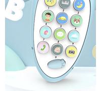 HUSHUI Jouet de Téléphone pour Bébé-téléphone de Dentition en Silicone en Forme de Navet Mignon pour les Nourrissons- de Jeu Interactif avec Fonction de Numérotation (Bleue)