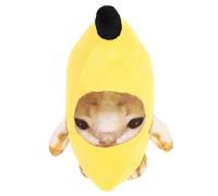 HUSHUI Jouet en Peluche de Chat Banane, Dessin animé Mignon en Bouffées de Bouffées de Bouchons Doux pour Décoration Intérieure, Soulagement du Stress, Cadeaux (20 cm)