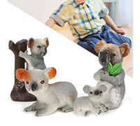 HUSHUI Jouet Modèle Animal pour Apprendre à, Hautement simulé pour Les Enfants de Plus de 3 Ans, PVC Durable, Lot de 4 (Koala)