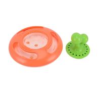 HUSHUI Jouet Puzzle Interactif pour Chien, Structure D'équilibre Rotative à 360 Degrés, Distributeur Automatique de Friandises pour Chat avec Bol et Soucoupe Volante, pour Dressage