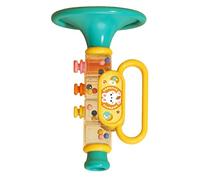 HUSHUI Jouet Trompette Multifonctionnel pour bébé, Couleurs Vives, Conception de Dessin animé pour L'éducation Précoce et Le Temps de Jeu, Matériau ABS (Bleu)