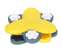 HUSHUI Jouets Puzzle pour Chiens, Jeux Interactifs Multifonctionnels, Distributeur de Friandises pour Chiens et Chiots, Matériau PP, 25cm (Jaune)