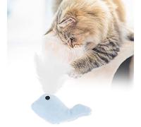 HUSHUI Jouets Teaser pour Chat, 10 Pièces, Poisson en Peluche Doux avec Plumes pour Un Temps de Jeu Interactif pour Chats, en Tissu Non Toxique, coloré et Amusant