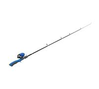 HUSHUI Kit combiné de Canne à Pêche pour Enfants pour S'amuser en Plein Air, Canne à Pêche Télescopique de 140 Cm avec Moulinet et Leurres pour Les 10 à 12 Ans, Matériau PVC et EVA Durable (Bleue)
