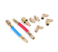 HUSHUI Kit D'adaptateur de Connecteur de Réfrigération de Climatisation, Cuivre de Haute qualité, Assemblage Facile pour les Systèmes de Climatisation Automobile 8 Pièces