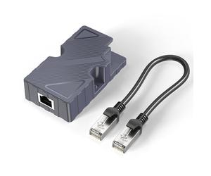 HUSHUI Kit D'adaptateur de Cordon Ethernet Compact pour Dishy V2 avec Injecteur POE, Performances Adaptatives pour Divers Environnements