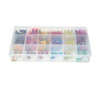 HUSHUI Kit D'assortiment de Fusibles à Lame, 165 Pièces, Résistant aux Hautes Températures, Taille Moyenne et Petite, pour éclairage et électronique de Voiture