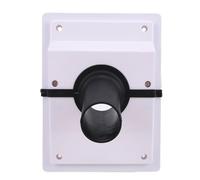 HUSHUI Kit de Couvercle de Ligne de Pénétration Murale CVC, Couvercle de Corps divisé pour Système de Climatisation avec Joints Souples, Convient pour un Diamètre Intérieur de Tuyau (Blanche)