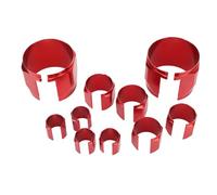 HUSHUI Kit de Couvercle de Tuyau de Radiateur en Acier Inoxydable, Ensemble de Manches de Tuyau Résistant à la Chaleur avec Ajustement Universel pour les Tuyaux de Radiateur de Véhicule (Rouge)