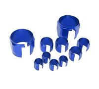 HUSHUI Kit de Couvercle de Tuyau de Radiateur en Acier Inoxydable, Ensemble de Manches de Tuyau Résistant à la Chaleur avec Ajustement Universel pour les Tuyaux de Radiateur de Véhicule (Bleu)
