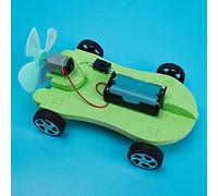HUSHUI Kit de Modèle de Voiture éolienne à Monter Soi-même, Jouet éducatif pour Enfants, Assemblage Artisanal, Sûr et Durable, ABS 16.5x9cm