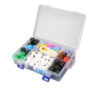 HUSHUI Kit de Modèle Moléculaire de Chimie, Modèle Moléculaire de Nuage électronique de Boule D'Atomes Organiques Professionnels avec 78 Atomes et 110, pour L'apprentissage des